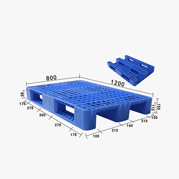 ZJ1208-155網(wǎng)格川字型（內(nèi)置8條鋼管）塑料托盤