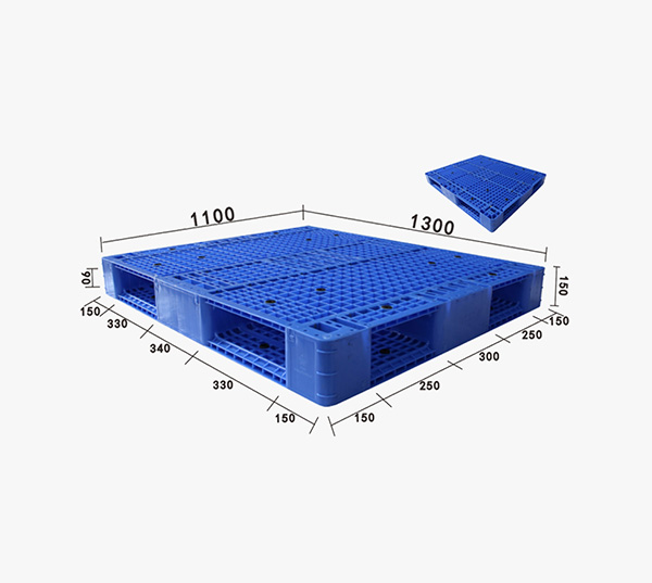 ZJ1311-150網(wǎng)格雙面型(內(nèi)置8條鋼管)塑料托盤