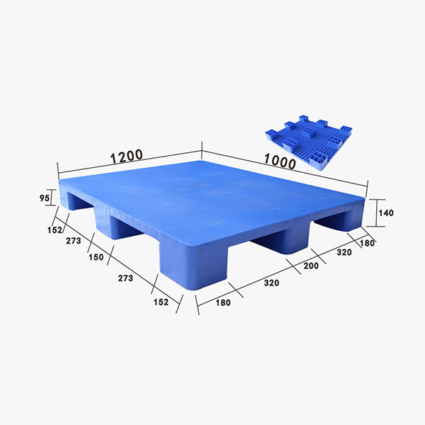 ZJ1210-140平板九腳型塑料托盤(pán)